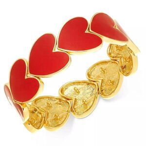 Gold Tone Hart Expanding Bracelet
